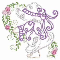 Curly Sunbonnets 06(Md) machine embroidery designs