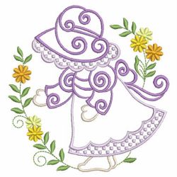 Curly Sunbonnets 09(Lg) machine embroidery designs