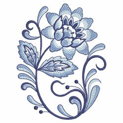 Blue Jacobean Oval 03(Lg) machine embroidery designs