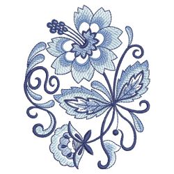 Blue Jacobean Oval 05(Md) machine embroidery designs