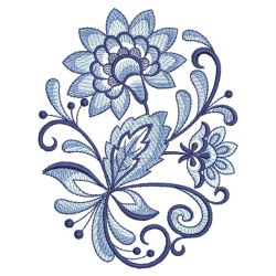 Blue Jacobean Oval 06(Lg) machine embroidery designs