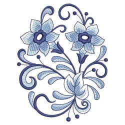 Blue Jacobean Oval 09(Md) machine embroidery designs