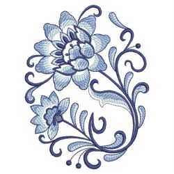 Blue Jacobean Oval 10(Lg) machine embroidery designs