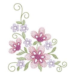 Vintage Jacobean Floral 04(Md) machine embroidery designs