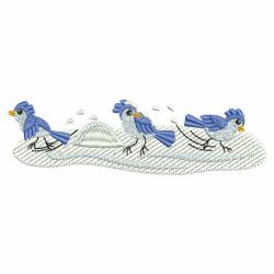 Snowman And Bluebirds 02(Sm) machine embroidery designs