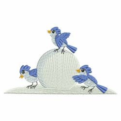 Snowman And Bluebirds 04(Sm) machine embroidery designs