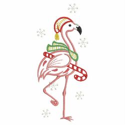 Vintage Christmas Flamingo 04(Md) machine embroidery designs