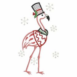 Vintage Christmas Flamingo 05(Md) machine embroidery designs