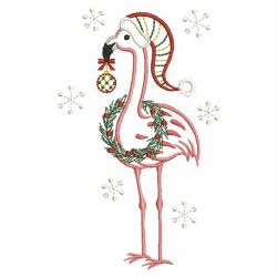 Vintage Christmas Flamingo 06(Md) machine embroidery designs