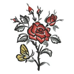 Brush Painting Roses 02(Md) machine embroidery designs