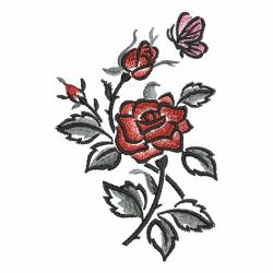 Brush Painting Roses 06(Lg) machine embroidery designs