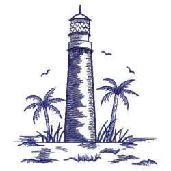 Bluework Lighthouses 03(Lg) machine embroidery designs