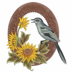 Victorian Floral Birds 02 machine embroidery designs