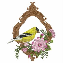Victorian Floral Birds 04 machine embroidery designs