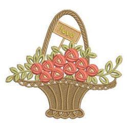 Heirloom Rose Baskets machine embroidery designs