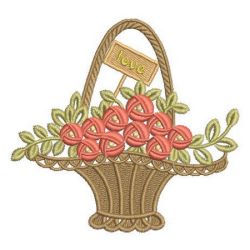 Heirloom Rose Baskets machine embroidery designs