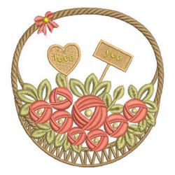 Heirloom Rose Baskets 03 machine embroidery designs