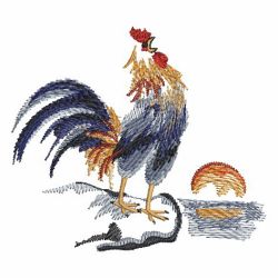 Brush Painting Roosters 04(Lg) machine embroidery designs