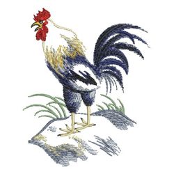 Brush Painting Roosters 06(Lg) machine embroidery designs