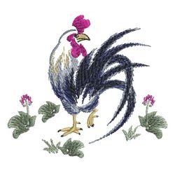 Brush Painting Roosters 08(Md) machine embroidery designs