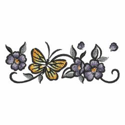 Brush Painting Butterflies 03 machine embroidery designs