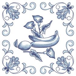 Blue Jacobean Fruits 07(Sm) machine embroidery designs