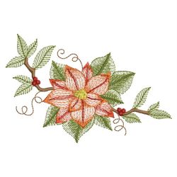 Vintage Poinsettia 01(Md) machine embroidery designs