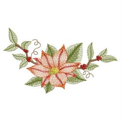 Vintage Poinsettia 02(Lg) machine embroidery designs