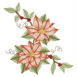 Vintage Poinsettia 03(Lg) machine embroidery designs