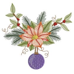Vintage Poinsettia 05(Md) machine embroidery designs