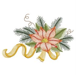 Vintage Poinsettia 06(Md) machine embroidery designs