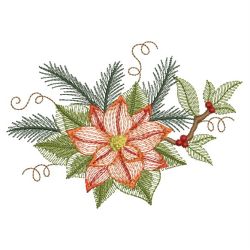 Vintage Poinsettia 08(Lg) machine embroidery designs