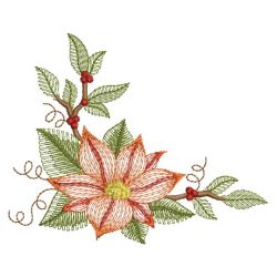 Vintage Poinsettia 09(Md) machine embroidery designs