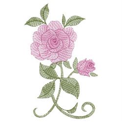 Vintage Rose Blossom 03(Md) machine embroidery designs