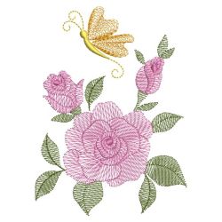Vintage Rose Blossom 05(Md) machine embroidery designs