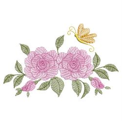 Vintage Rose Blossom 06(Sm) machine embroidery designs
