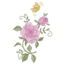 Vintage Rose Blossom 08(Md) machine embroidery designs