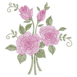 Vintage Rose Blossom 09(Sm) machine embroidery designs