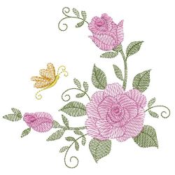 Vintage Rose Blossom 12(Md) machine embroidery designs