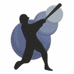 Baseball Player Silhouettes 02 machine embroidery designs