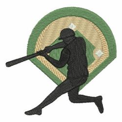 Baseball Player Silhouettes 05 machine embroidery designs