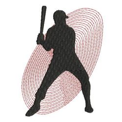 Baseball Player Silhouettes 06 machine embroidery designs