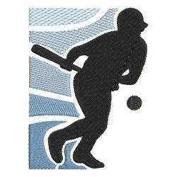 Baseball Player Silhouettes 07 machine embroidery designs