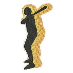 Baseball Player Silhouettes 08 machine embroidery designs