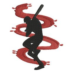 Baseball Player Silhouettes 09 machine embroidery designs