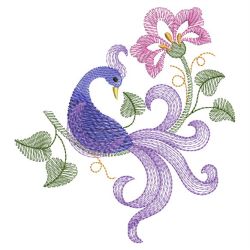 Vintage Jacobean Bird 06(Lg) machine embroidery designs