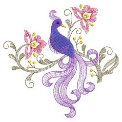 Vintage Jacobean Bird 09(Md) machine embroidery designs