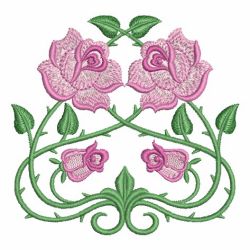 Art Nouveau Roses machine embroidery designs
