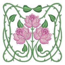 Art Nouveau Roses 05 machine embroidery designs