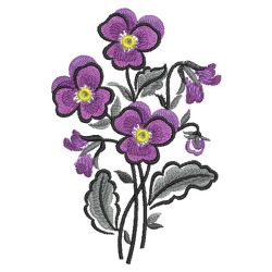 Brush Painting Pansies(Md) machine embroidery designs